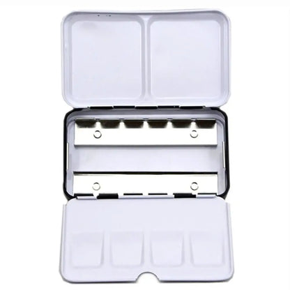 Art Supplies Creative Empty Paint Palette Watercolor Storage Case Pigment Box Grids Slots Painting Tools Drawing Supplies