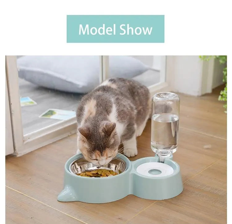 Blue Pet Dog Cat Bowl Fountain Automatic Food Water Feeder Container For Cats Dogs Drinking Pet Articles