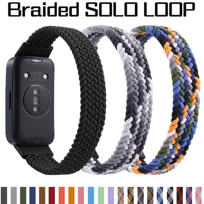 Elastic Loop Bracelet for Huawei Band 10/8 Strap Nylon Correa for Huawei Band 8 Band for Huawei Watch 8 Straps for Huawei Band 9