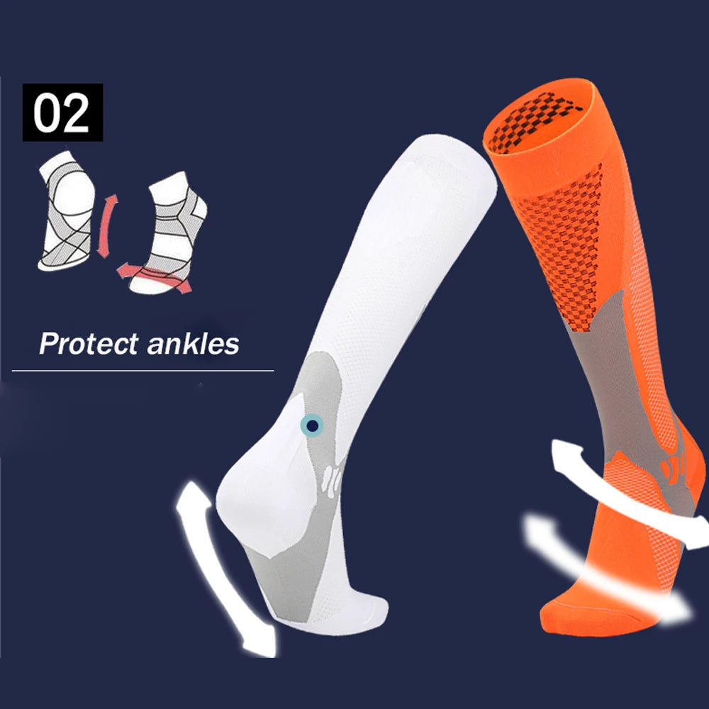 BraceTop 1 Pair Sports Stockings Compression Golf Sport Socks Medical Nursing Stockings Prevent Varicose Veins Socks Rugby Socks