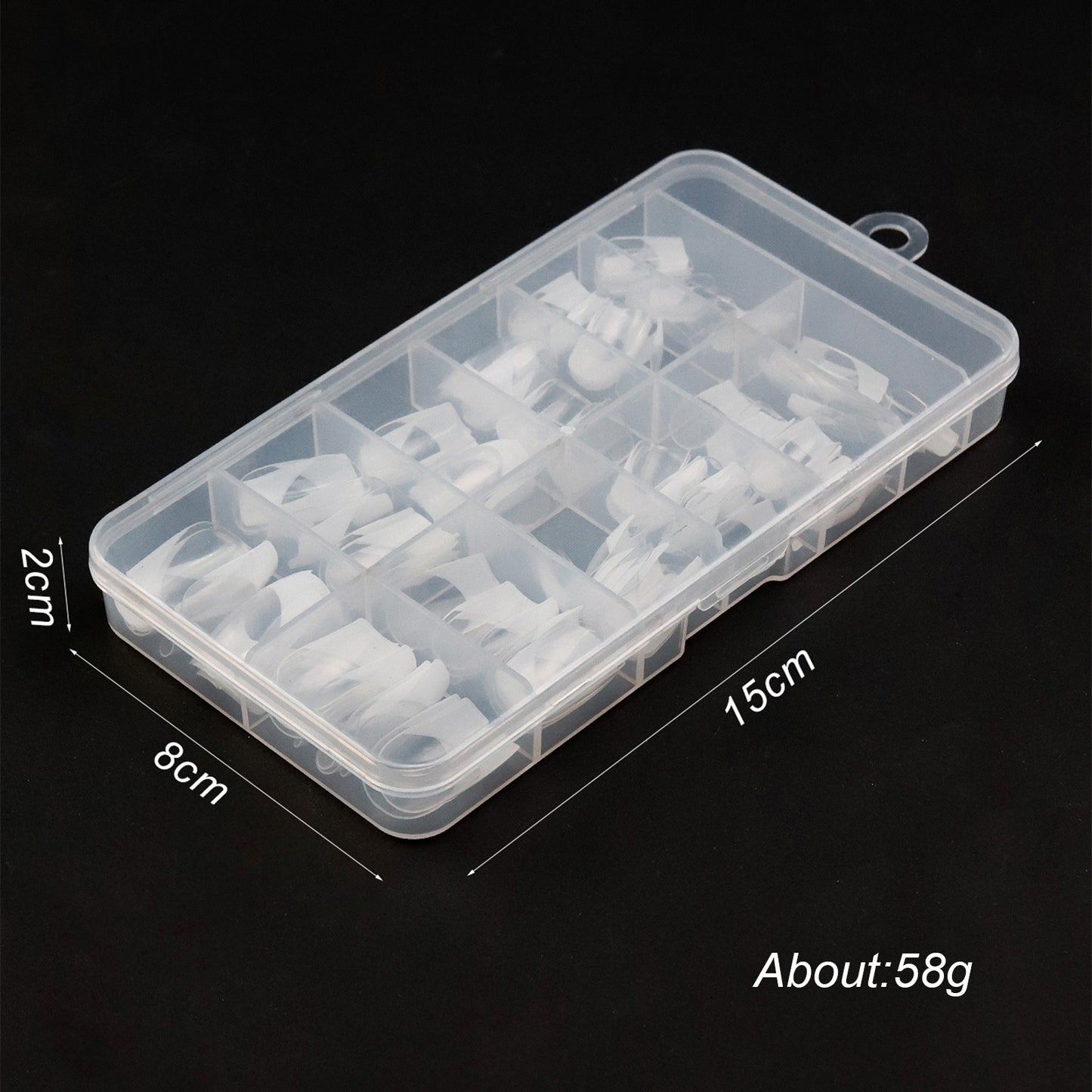 120pcs/box Acrylic French False Nails Medium Length Square Armor Full Cover Nail Tips Can Be Removable Mixed Size Press On Nails