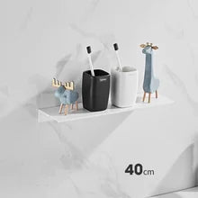 Floating Bathroom Shelves Without Drilling Storage Wall Rack Home Organizer Ledge Hardwares Cabinet Kitchen Toilet Accessories