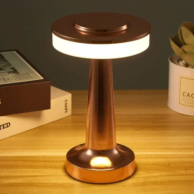 LED Table Light Metal Touch Desktop Decorative Lamp Rechargeable Night Lights For Bar Coffee Table Restaurant Decoration Light