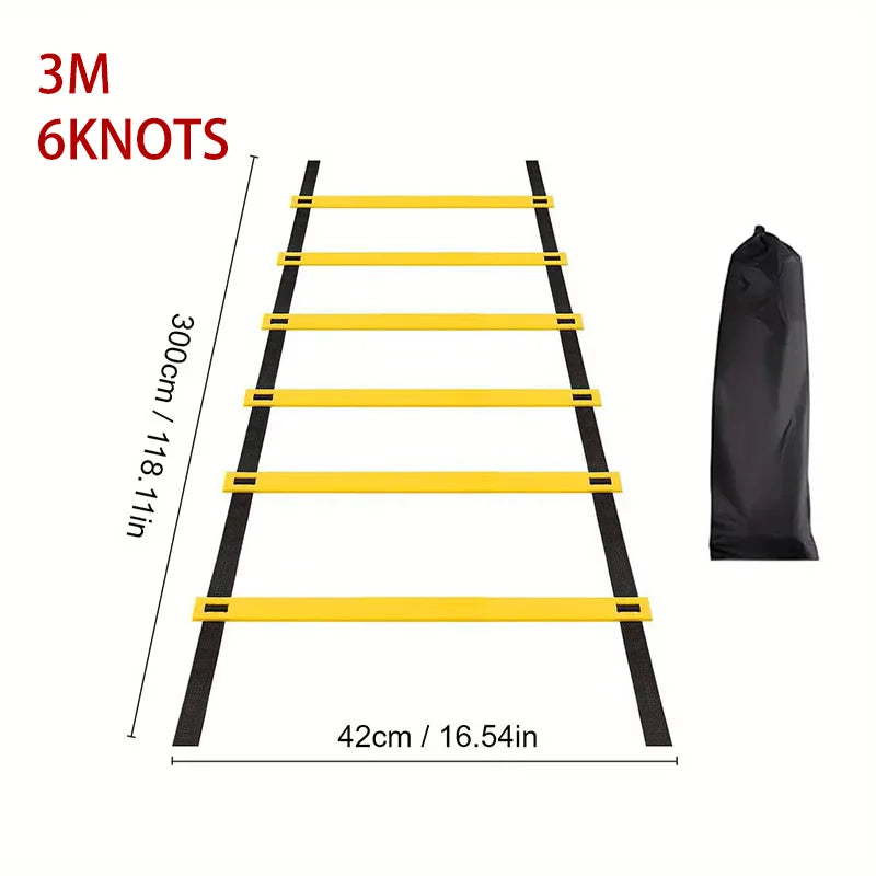 Sports Agility Ladder Football Adjustable Nylon Strap Jumping Ladder Speed Fitness Body Coordination Warm-Up Training Tool