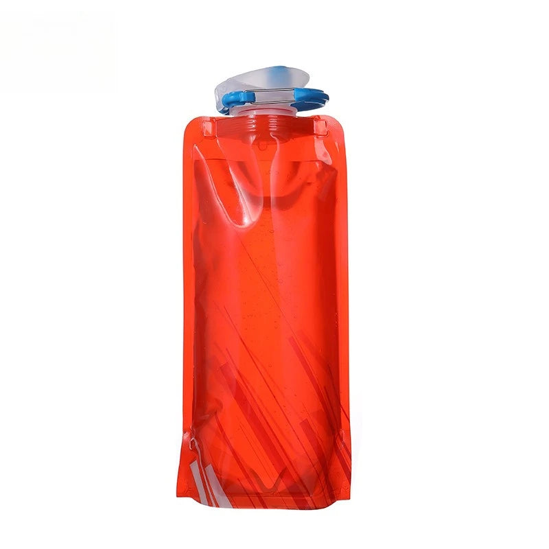 700ml Portable Water Bag Foldable Sports Water Bottle for Hiking Camping Outdoor Activities Reusable Soft Hydration Bladder