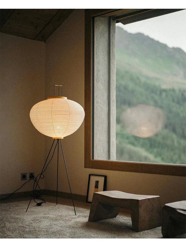 Akari Noguchi Yong Floor lamp Rice Paper Lantern Floor light for Living Room Sofa Bedroom LED Japanese Tripod Floor Lamp