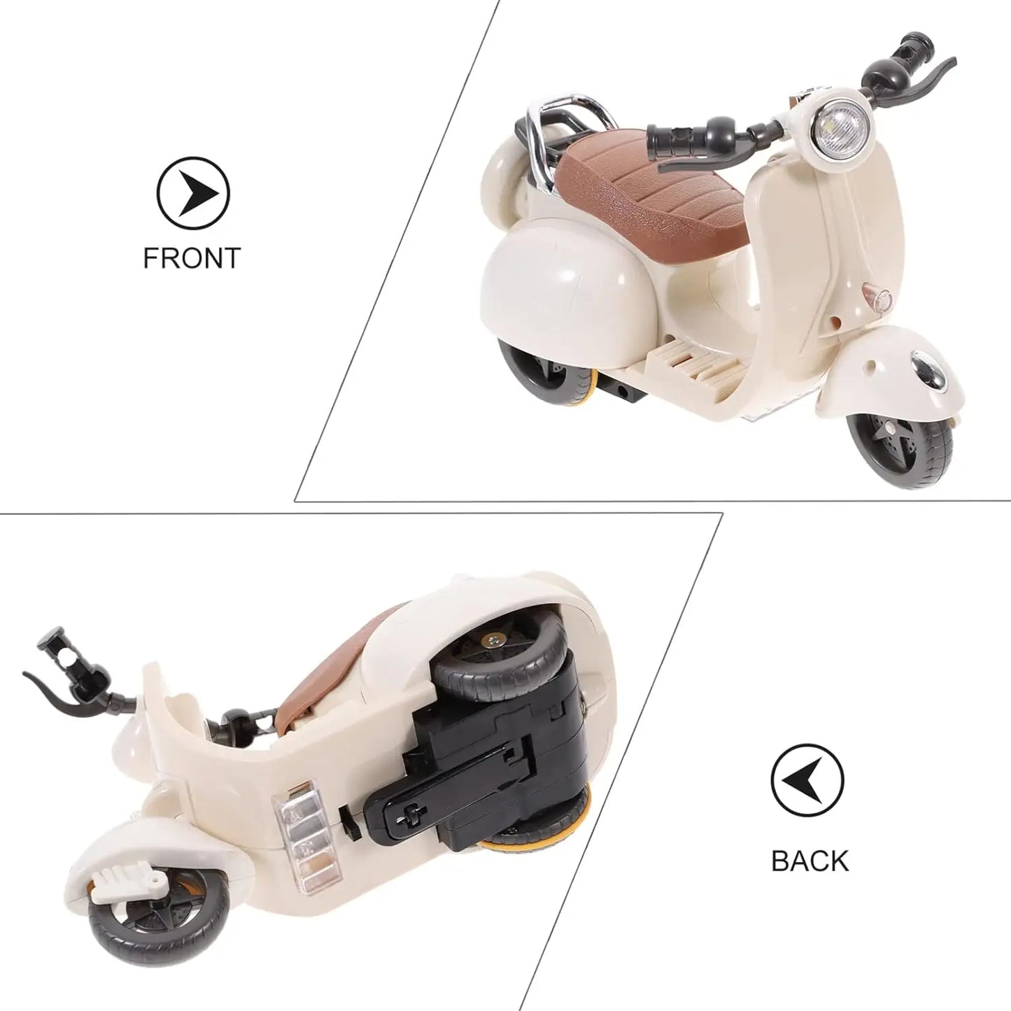 Labubu Doll Mini Electric Motorcycle,labubu Doll Accessories, Fun Cute Doll Toys,With Lights and Music,DIY Kid Christmas Gift