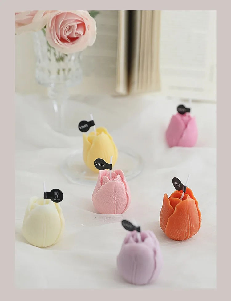 Tulip Scented Candles Gifts Handmade Birthday Gifts Decorative Ornaments Flower Shaped Candles