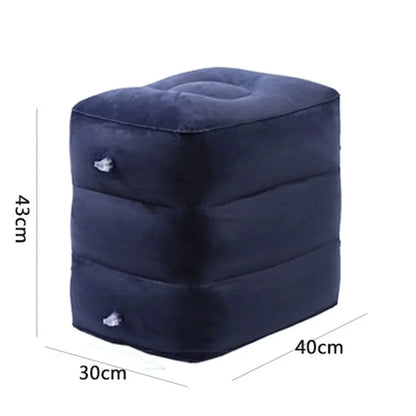 1pc Inflatable Foot Rest Pillow For Travel Portable Adjustable Three Layers Height Stool For Foot Rest Leg Cushion Pillow