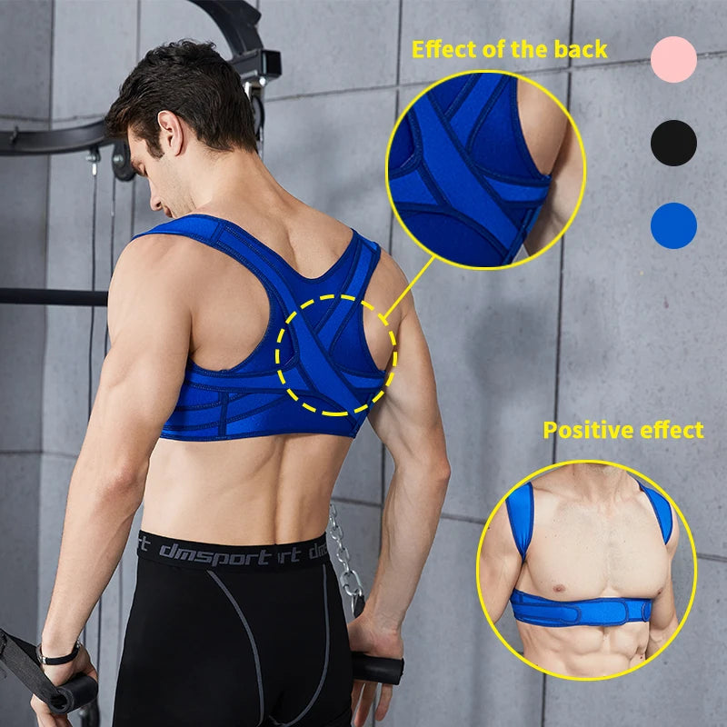 Posture Corrector Adjustable Upper Back Brace Breathable Back Support Straightener for Neck Shoulder Clavicle Lumbar Pain Relief