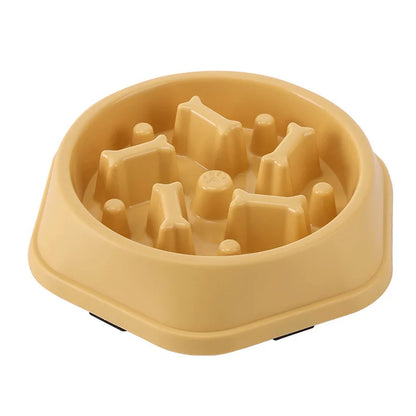 Pet Slow Food Bowl Anti-choking Feeder PP Plastic Dish Bowl Home Dog Eating Plate Anti-gulping Feeding Supplies