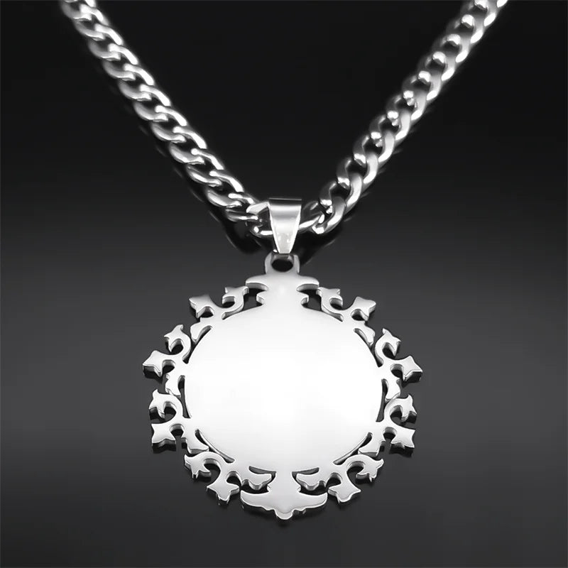 Seven Archangels Amulet Necklace Men Seal of Salomon Talisman Stainless Steel Christian Protection Jewelry Gift Boyfriend N7421S