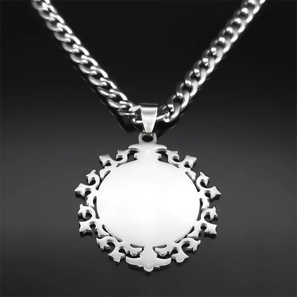 Seven Archangels Amulet Necklace Men Seal of Salomon Talisman Stainless Steel Christian Protection Jewelry Gift Boyfriend N7421S