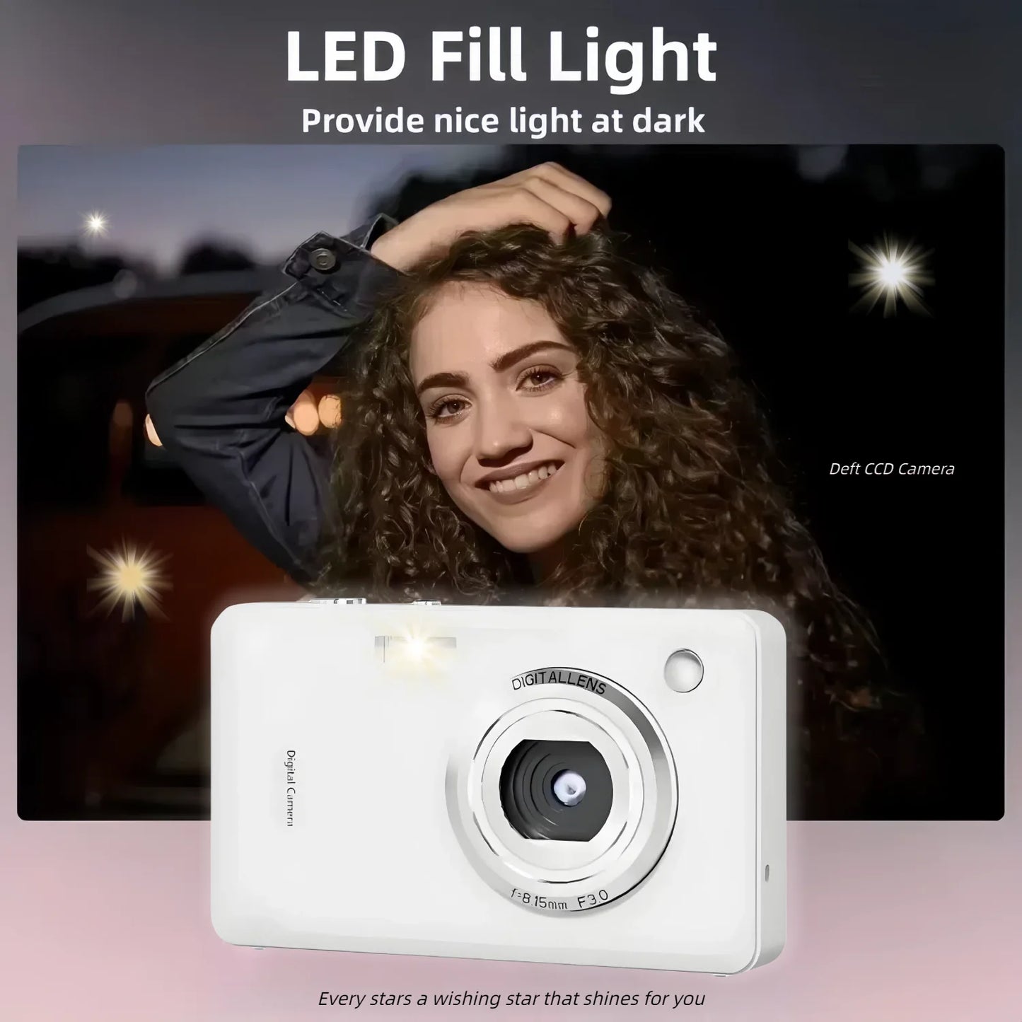 Digital Camera 1080p HD Video Taking Photos Portable selfie 2s/5s/10s Fine JPEG for Photography Beginners Teens Birthday Gifts