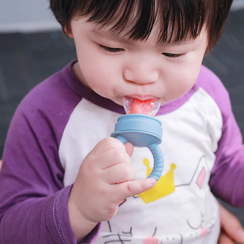 1pcs Food Bite Bag Feeder Fruit Vegetable Feeding Food Grade Silicone Feeding Tableware Silicone Baby Pacifier Bottle Feeder