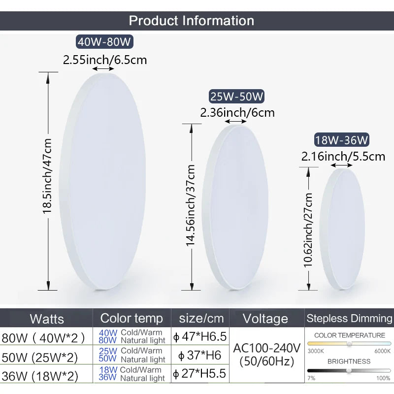 Smart LED Ceiling Light APP Luster Remote Control Appliance 36W 50W 80W interior Home Decor Fixture Bathroom Bedroom