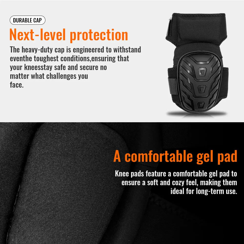 New Professional Heavy Duty EVA Foam Padding Knee Pads with Comfortable Gel Cushion and Adjustable Straps for Working, Gardning
