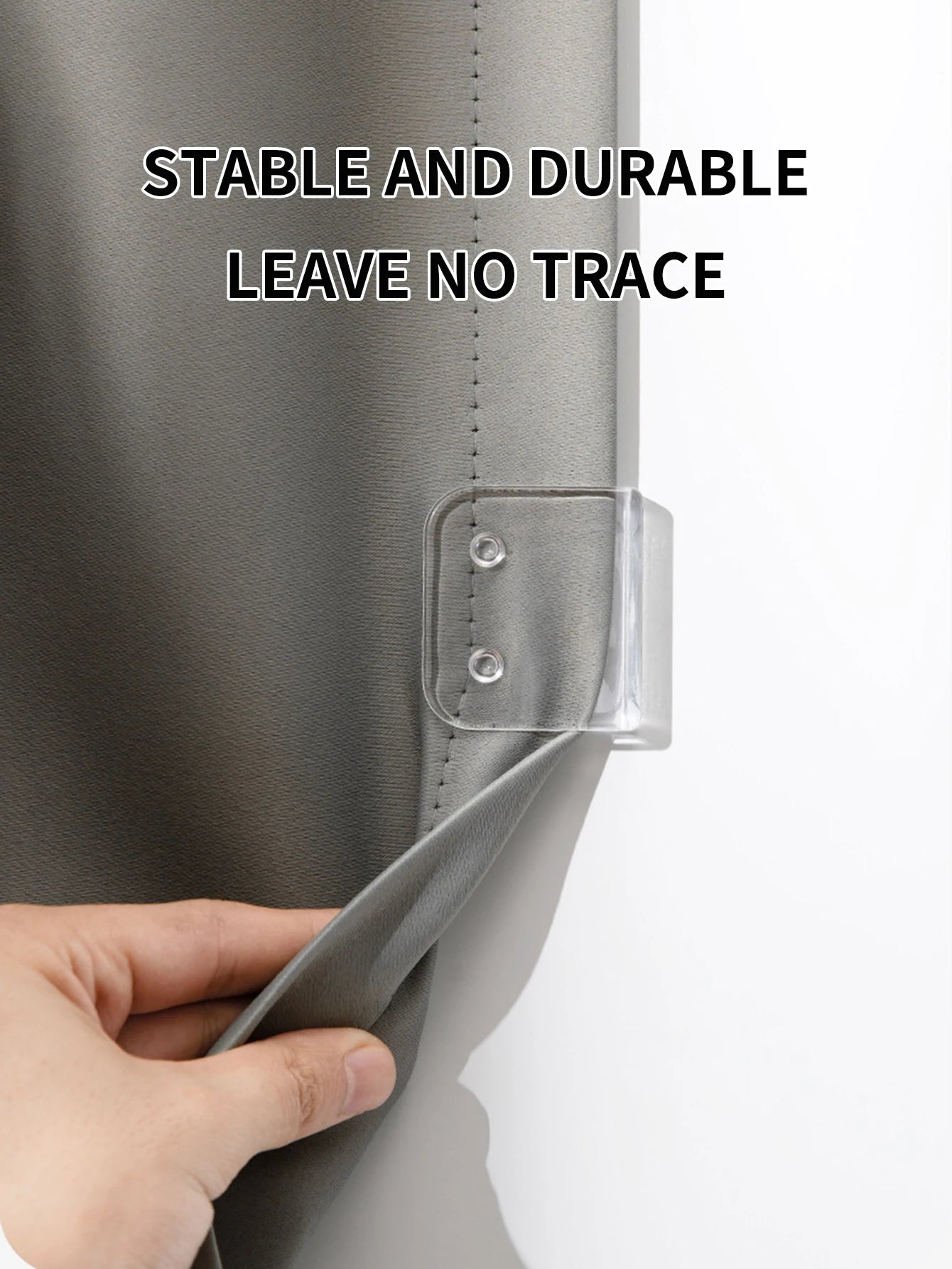 4PCS Non-Punching Shower Curtain Clamp Shower Curtain Organizer Does Not Harm Wall Curtain Transparent Shower Curtain Retainer