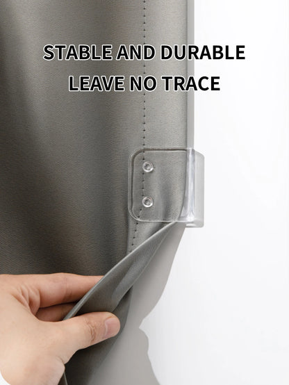 4PCS Non-Punching Shower Curtain Clamp Shower Curtain Organizer Does Not Harm Wall Curtain Transparent Shower Curtain Retainer