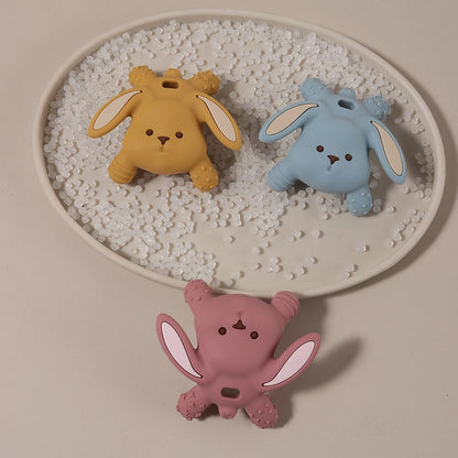 Baby silicone easter bunny teether Food Grade Safe Teether cute cartoon nursing teething Toy Teething gift  oral care