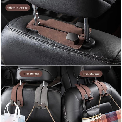 2 in 1 Car Hook For Car Rear Seat Back Hooks Headrest Hanger Clip Universal Double Hooks Holder Storage Car Interior Accessories