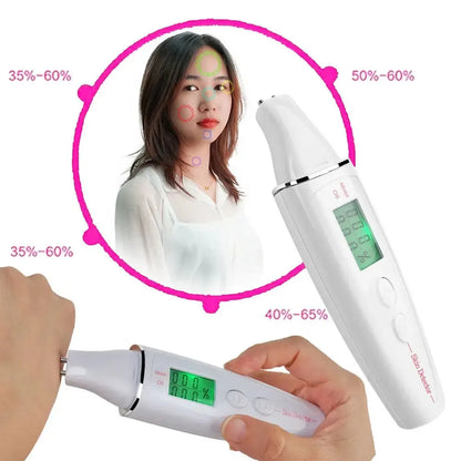Bio Technology Sensor LCD Precise Detector Digital Skin Oil Moisture Tester for Face Care Lady Beauty Tool Women Spa Monitor