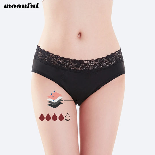 Menstrual Panties Woman Flow Abundant Period Underwear Leak Proof 4 Layer Menstrual Briefs Absorbent Panties for Menstruation