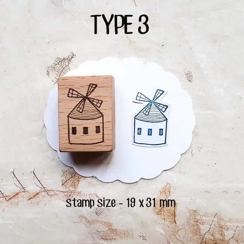 Stamp Scrapbooking Supplies Flower Petal Birds Stationary Kawaii Wooden Stamps