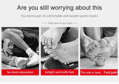 Silicone Sports Insole Arch Support Sports Insole Running Gel Insole Insert Buffer, MEN'S AND WOMEN'S Sports Insole