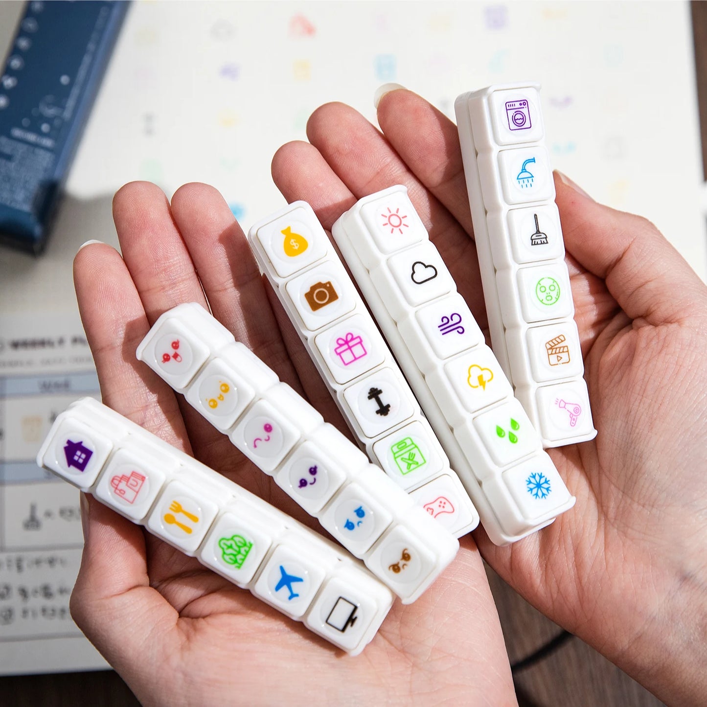 6 pcs，Teacher seals，Commendation Seal，Award Seal，Teacher Evaluation Award Seal，Cartoon color seal，Stationery Scrapbook supplies