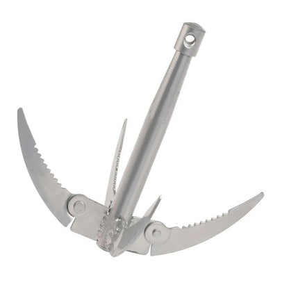 Folding Boats Anchor With Rope Outdoor Grappling Hook Survival Tool Sturdy Durable For Small Boat Canoes Fishing Supplies