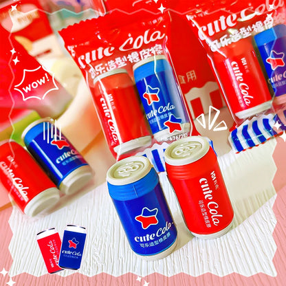 school teacher gift back to school supplies Aesthetic cute stationery Kawaii object funny erasers Drinks rubber cute things byUm