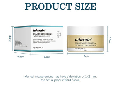 Pro-Collagen Cleansing Balm 3in1 Facial Cleanser For All Skin Types Soften Deep Cleanse Hydrate Makeup Non-greasy Cleansing Balm