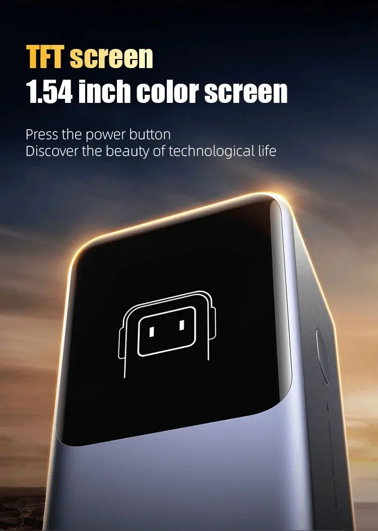 200W PD3.1 Power Bank 25000mAh with TFT Color Screen, 100W Fast Charging for Laptop and Phone, Portable Power Bank