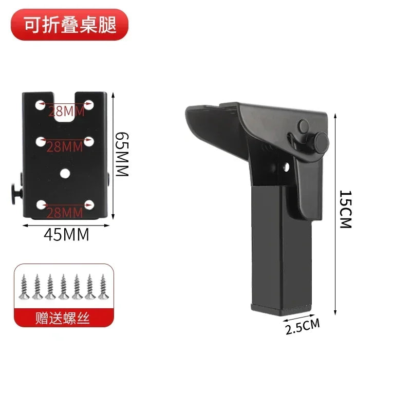 Foldable Table Leg Supports Thickened Sturdy Bases Anti-Slip Wear-Resistant Silent Foot Pads Heavy-Duty Aluminum Alloy  Design