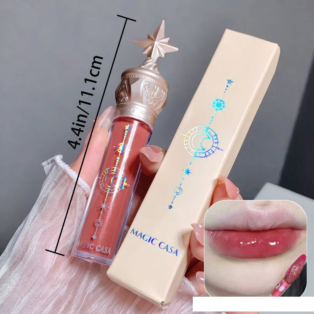2024 New Moisturizing Lip stain Mirror Lip Gloss Set Glass Glow Matte Lip tint Lipstick Star Cosmetics