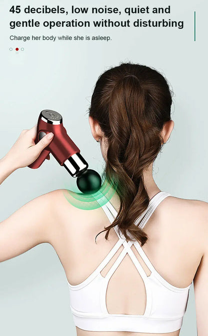 Massage Gun Portable Percussion Pistol Massager For Body Neck Deep Tissue Muscle Relaxation Gout Pain Relief Fitness