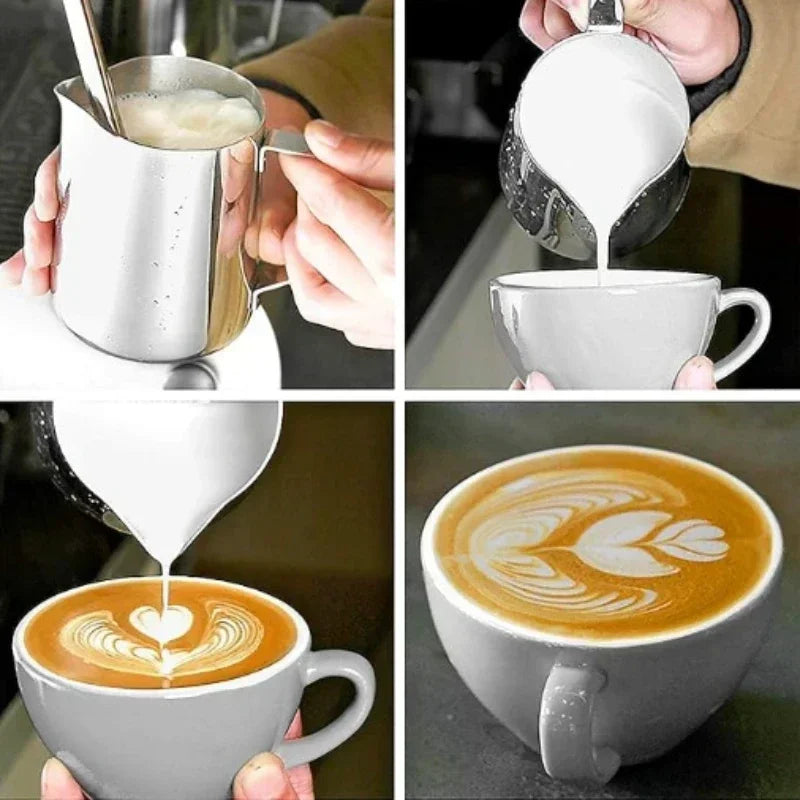 150-600ML Coffee Milk Frothing Jug Latte Art Milk Frother Pitcher Stainless Steel Measurement Jug Milk Pot Coffee Accessories