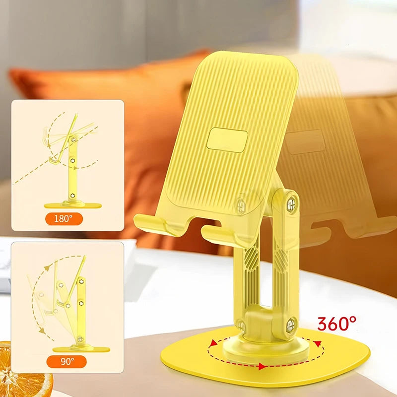 360° Rotating Mobile Phone Holder Foldable Desktop Mobile Phone Support Lazy Tablet Portable Mobile Phone Support Stand