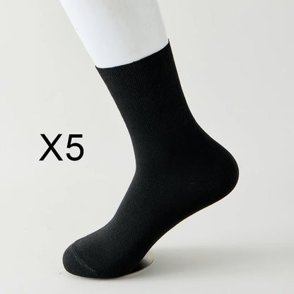 5 Pairs Diabetic Non Binding Socks For Women Pregnant woman elderly long socks Comfortable breathable black white socks women