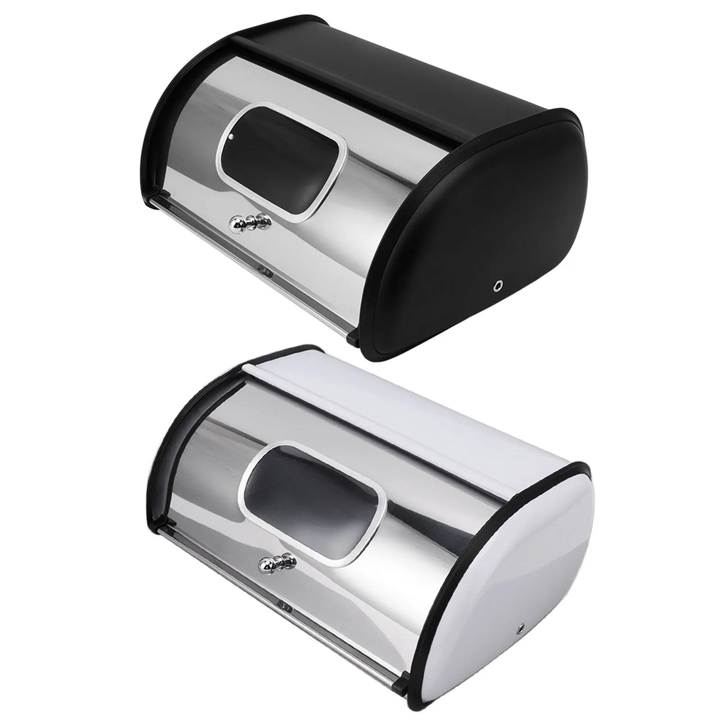 Bread Bin Bread Box Bread Holder Storage Container With Small Window for Kitchen Countertop Iron Bread Bin Bread Storage Holder