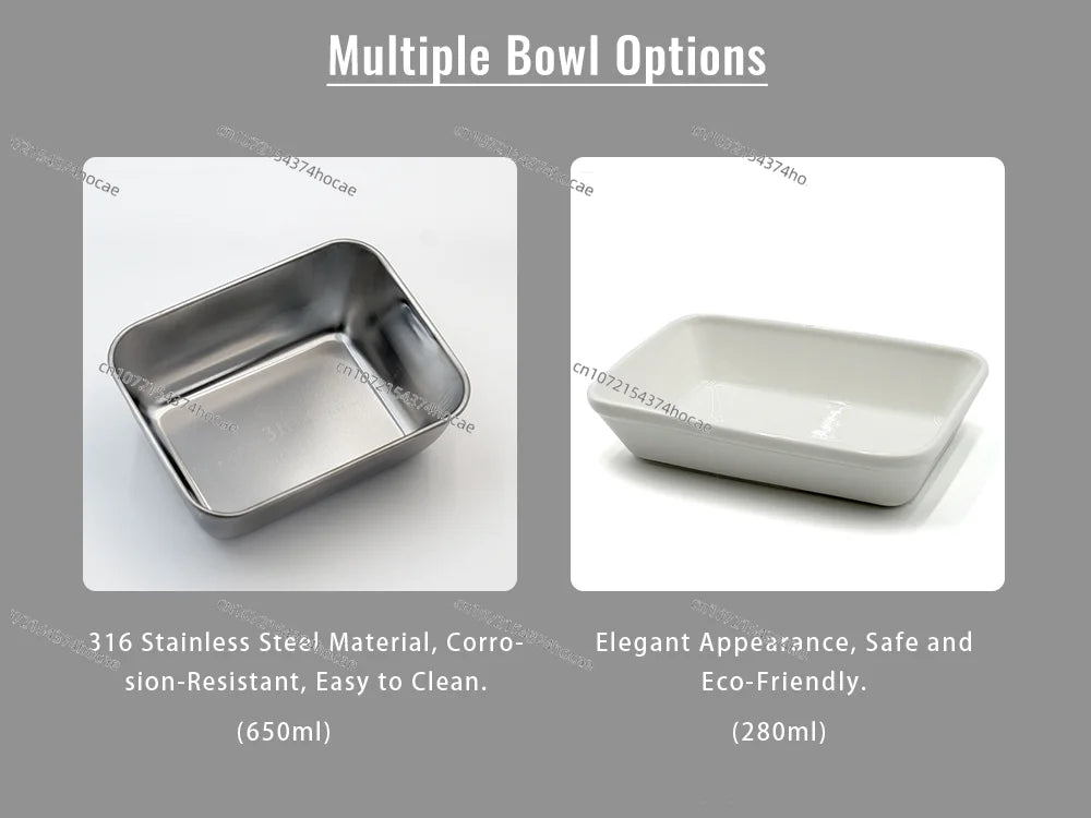 Smart Automatic Pet Feeder With RFID Sensor, Elevated Base, and 650ml Capacity for Wet & Dry Food