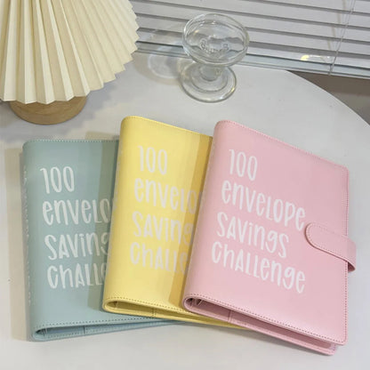 100 Envelope Cash Savings Challenge Saving Challenge Envelop Book Budget Envelope Financial Assistant A5 Size Cash Binder