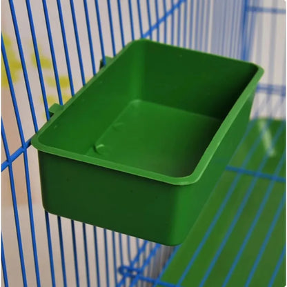 Bird Parrot Food Water Bowl Feeder Plastic Pigeons Birds Cage Sand Cup Feeding Holder Bird Accessories Feeding Supplies