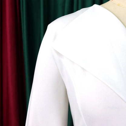 Elegant Office Dresses for Woman V Neck Full Sleeve Belt Waisted Sheath Package Hips Mid Calf Formal Business Work Wear Gowns OL