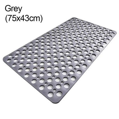 Slip Anti Mould Rubber Anti Slip Bath Mat with Drain Holes Machine Washable Antibacterial Resistant Shower Mat for Shower or Tub
