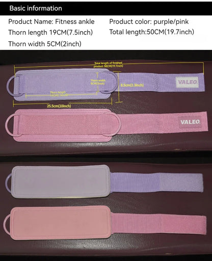 Resistance Bands Set Ankle Straps Adjustable Foot Support Padded Cuff Ankle Weight Leg Training Brace Yoga Sport Tool