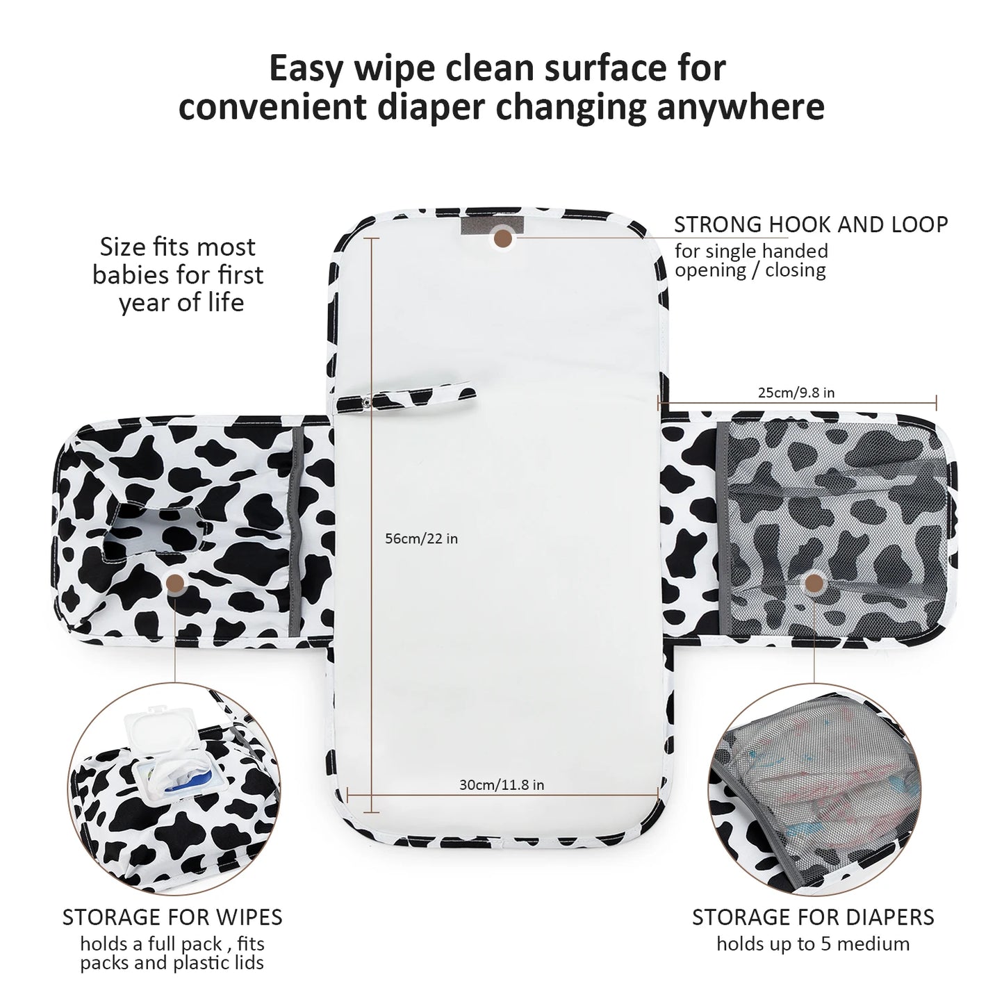 Changing Pad Detachable Travel Changing Pad Fully Padded Lightweight & Waterproof Diaper Changing Pad Baby Shower Gifts