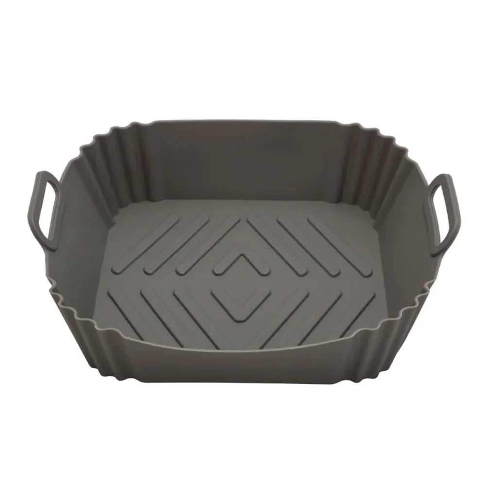 Air Fryer Liners Reusable Non-Stick Silicone Round Square Baking Tray Molds for Airfryer Oven Baking Basket Accessories
