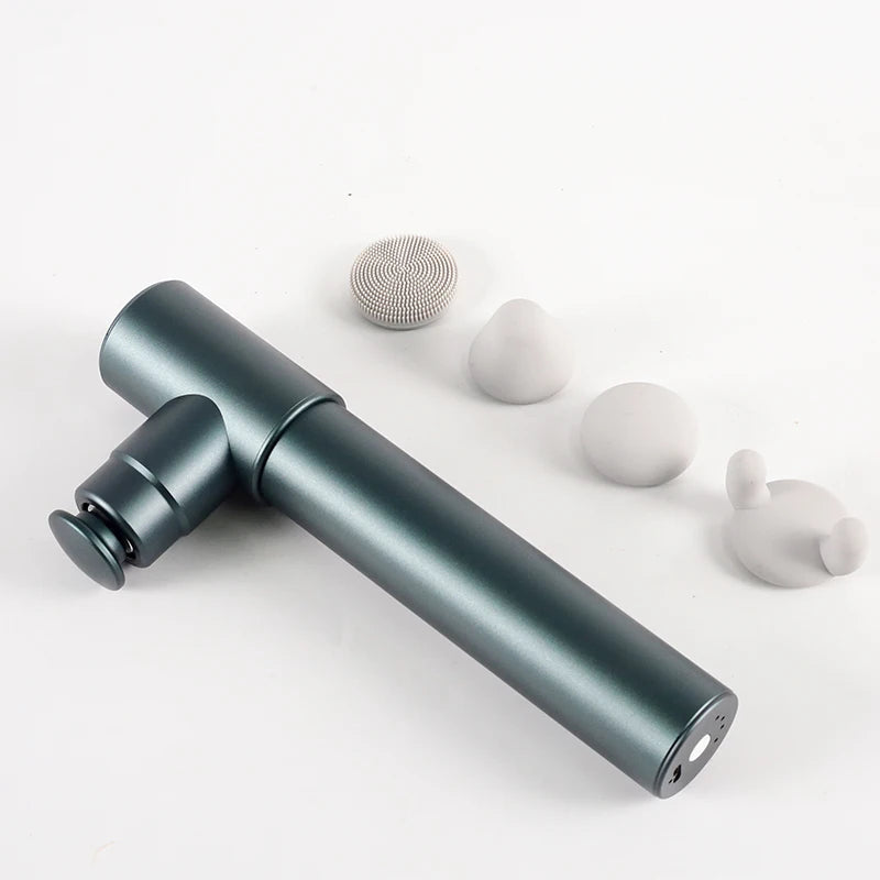 Mini Massager Gun 4 Heads Portable for Fascia Gun Body Back Muscle Recovery Athletes Home Gym Deep Tissue Relaxation Handheld